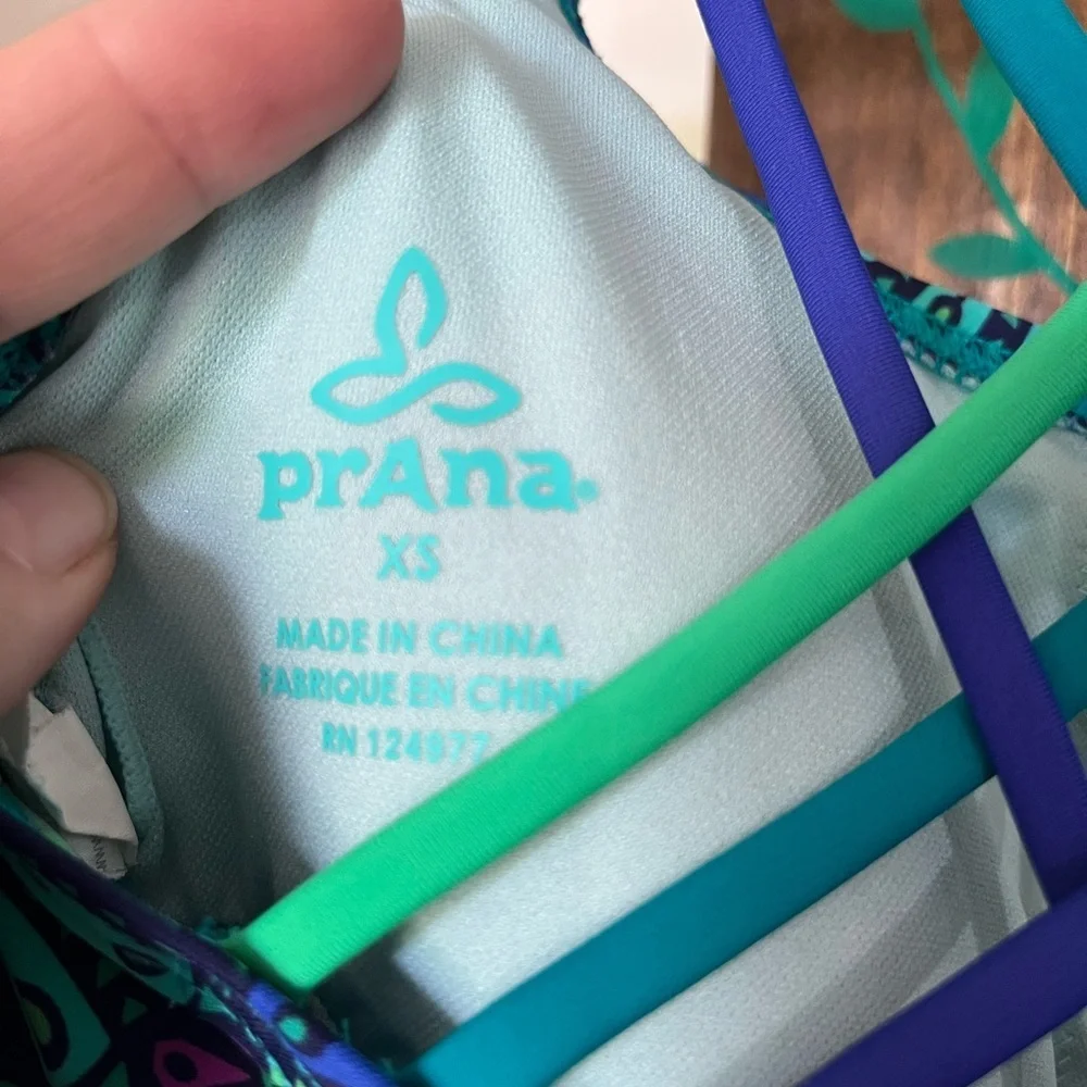 PrAna Swimwear in Blue and Purple Pattern Tankini Top, Women’s Sz XS - Picture 12 of 12